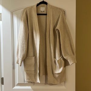 Pink Rose waffle Cardigan